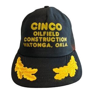 CINCO Oilfield Construction Trucker Hat Scrambled Eggs Snapback Cap Watonga OK